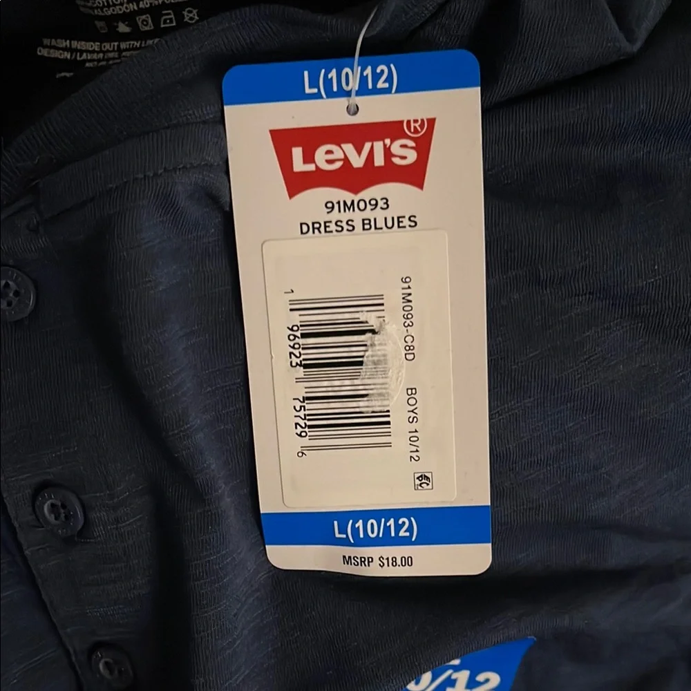 Levi's Blue Crew Neck Short Sleeve Tee - Picture 2 of 3